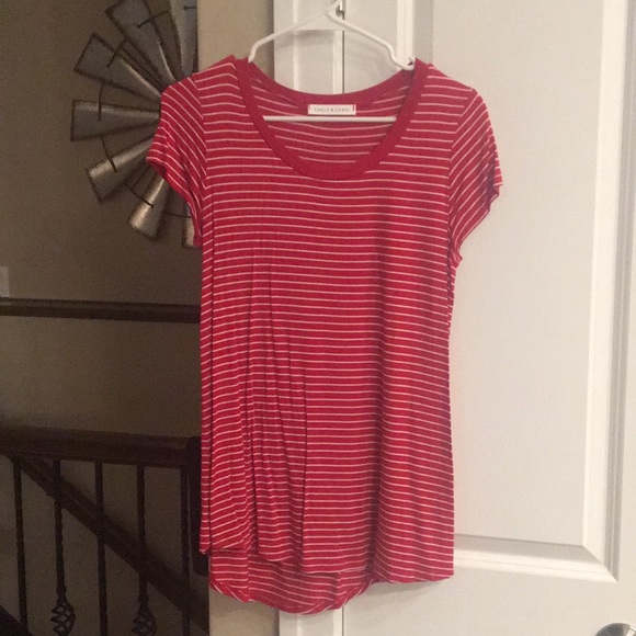 Red and white stripe tee - Picture 1 of 3